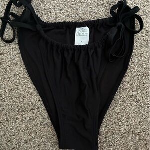 Wild Fable Black Ruched Bikini Bottom